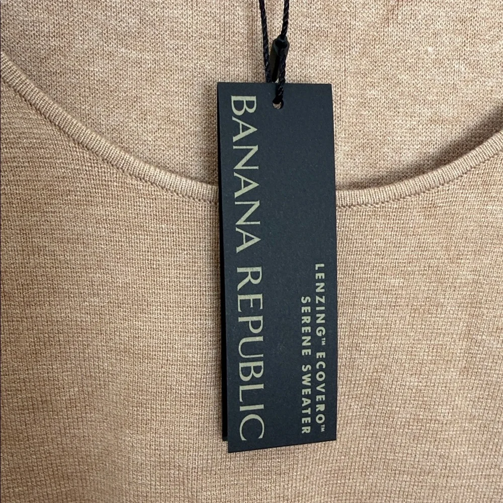 Banana Republic Scoop Neck Beige Sweater Long Sleeve Size Medium - Picture 3 of 6